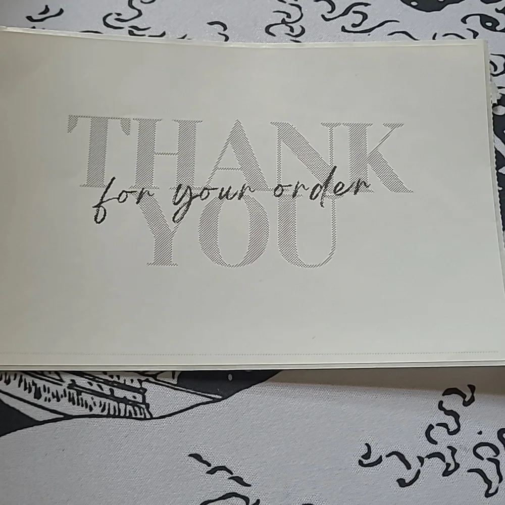 50 4x6 Simplistic Bold Letter Thank You Notes Labels/Thank You Stickers
